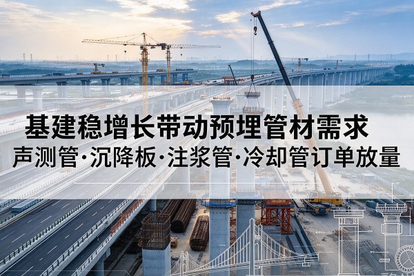 甘南基建稳增长带动预埋监测管材需求，声测管、沉降板、注浆管订单持续放量